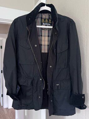 Barbour Tartan waxed jacket